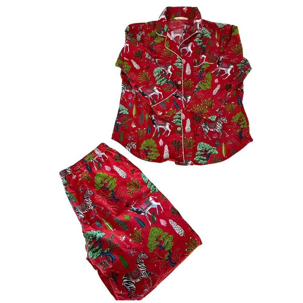 Cotton Block Print Pajama Set Size M - Picture 3 of 5